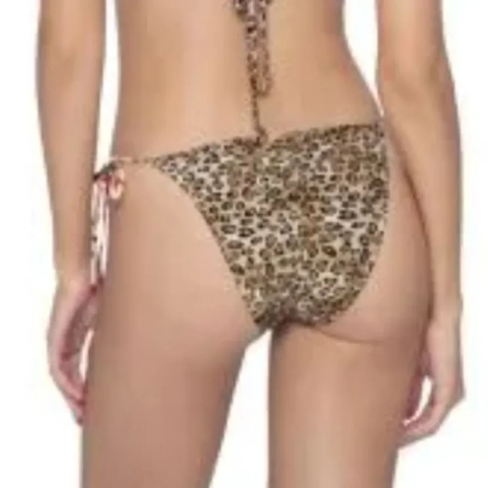 PQ Swim Leopard Mix Up Tie Side Bottom NWT Size M